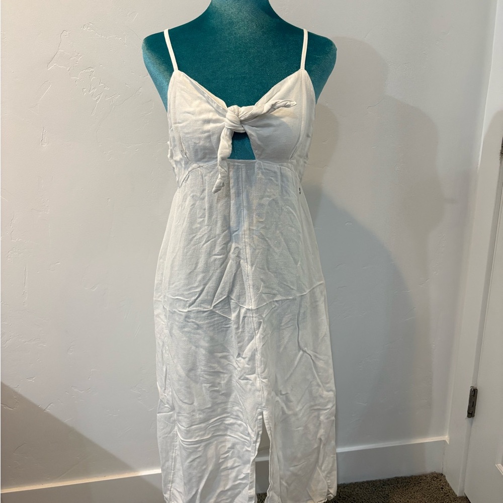 Roxy white spaghetti strap maxi dress